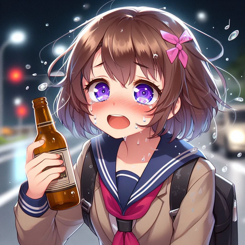 酔っ払った女子高生