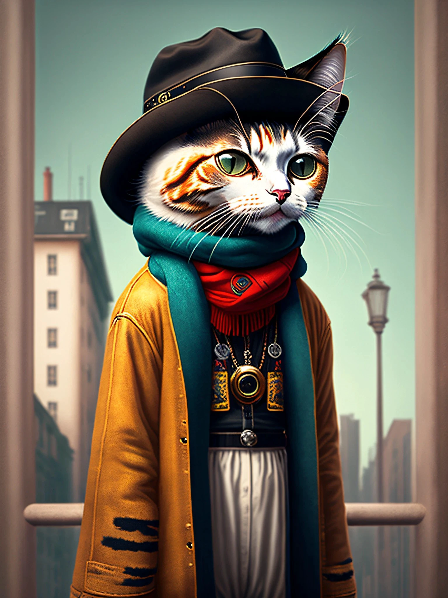  Funny Cats With Hat And Scarf Part 3