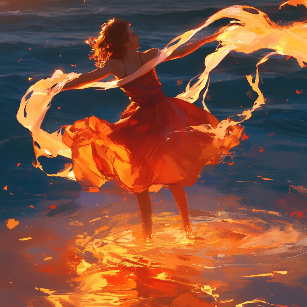 People Dancing on the Sea Surface/海洋之舞/海面で踊る人々