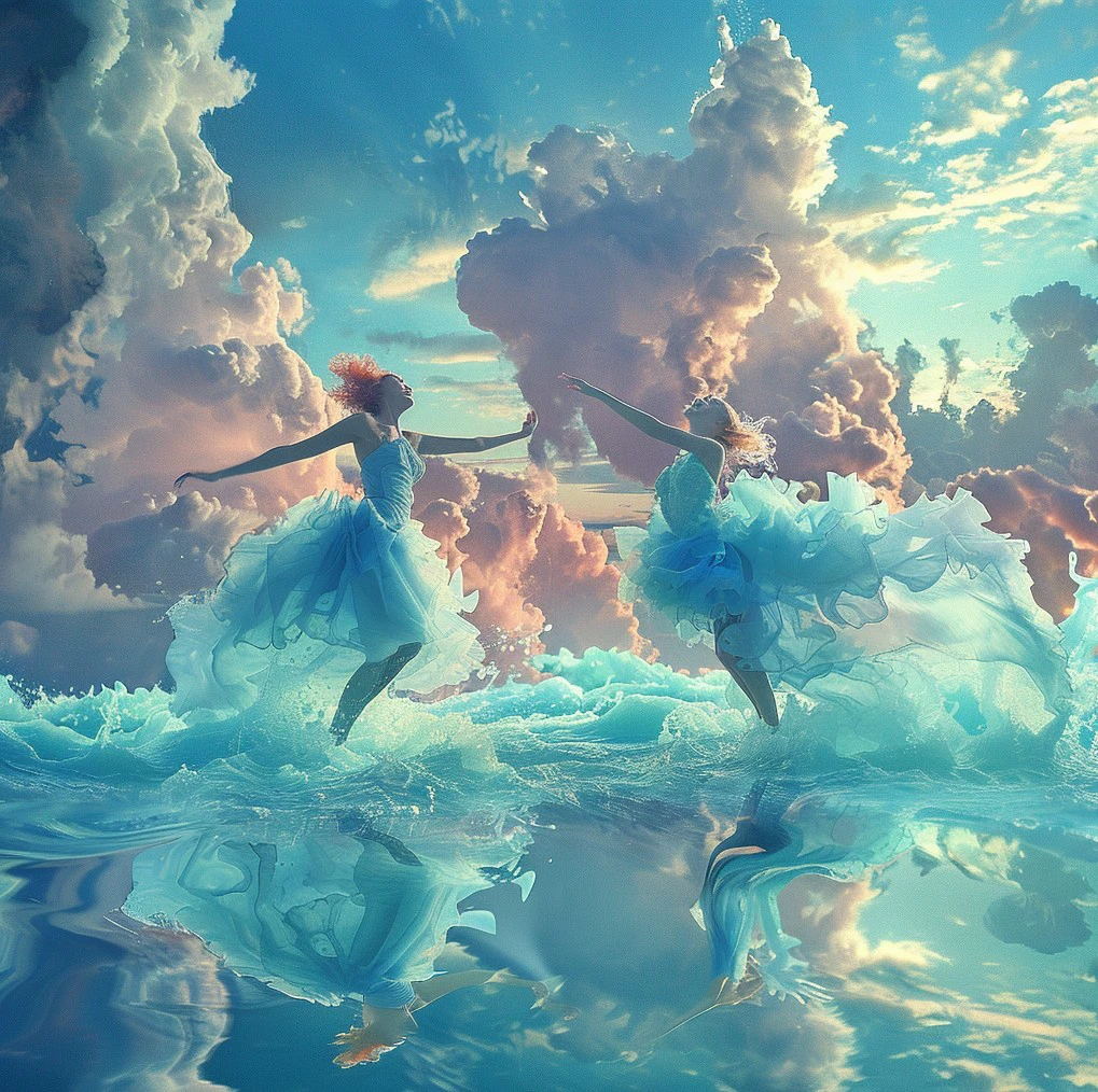 People Dancing on the Sea Surface/海洋之舞/海面で踊る人々