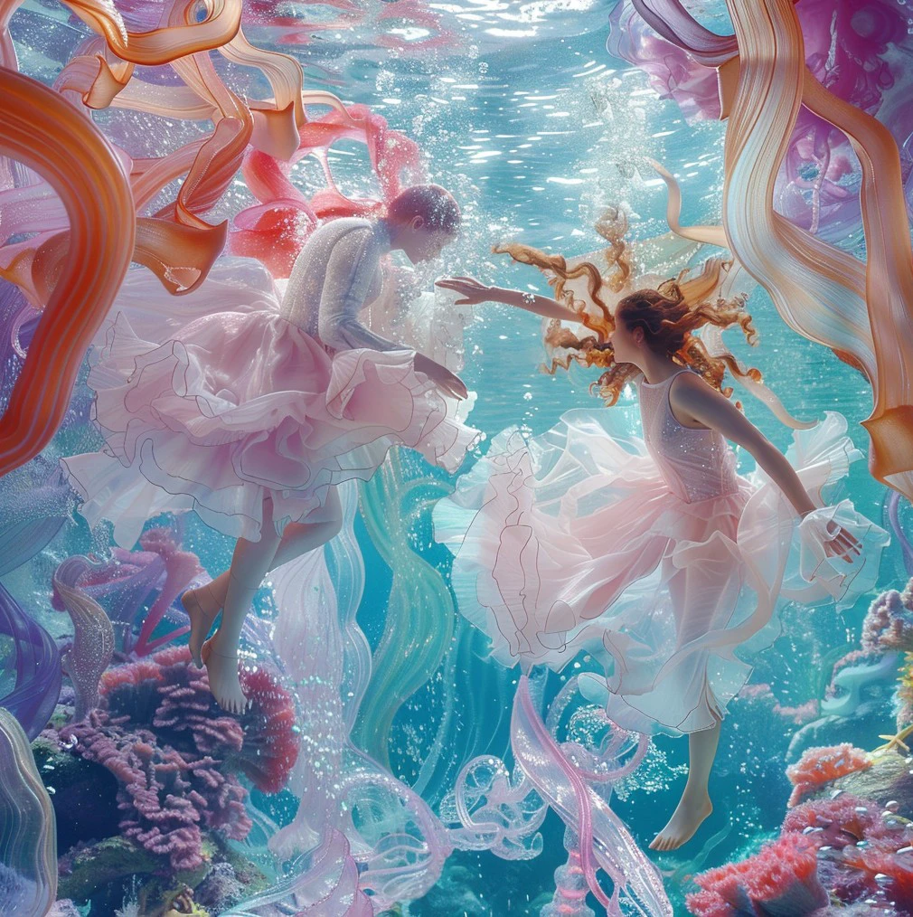 People Dancing on the Sea Surface/海洋之舞/海面で踊る人々