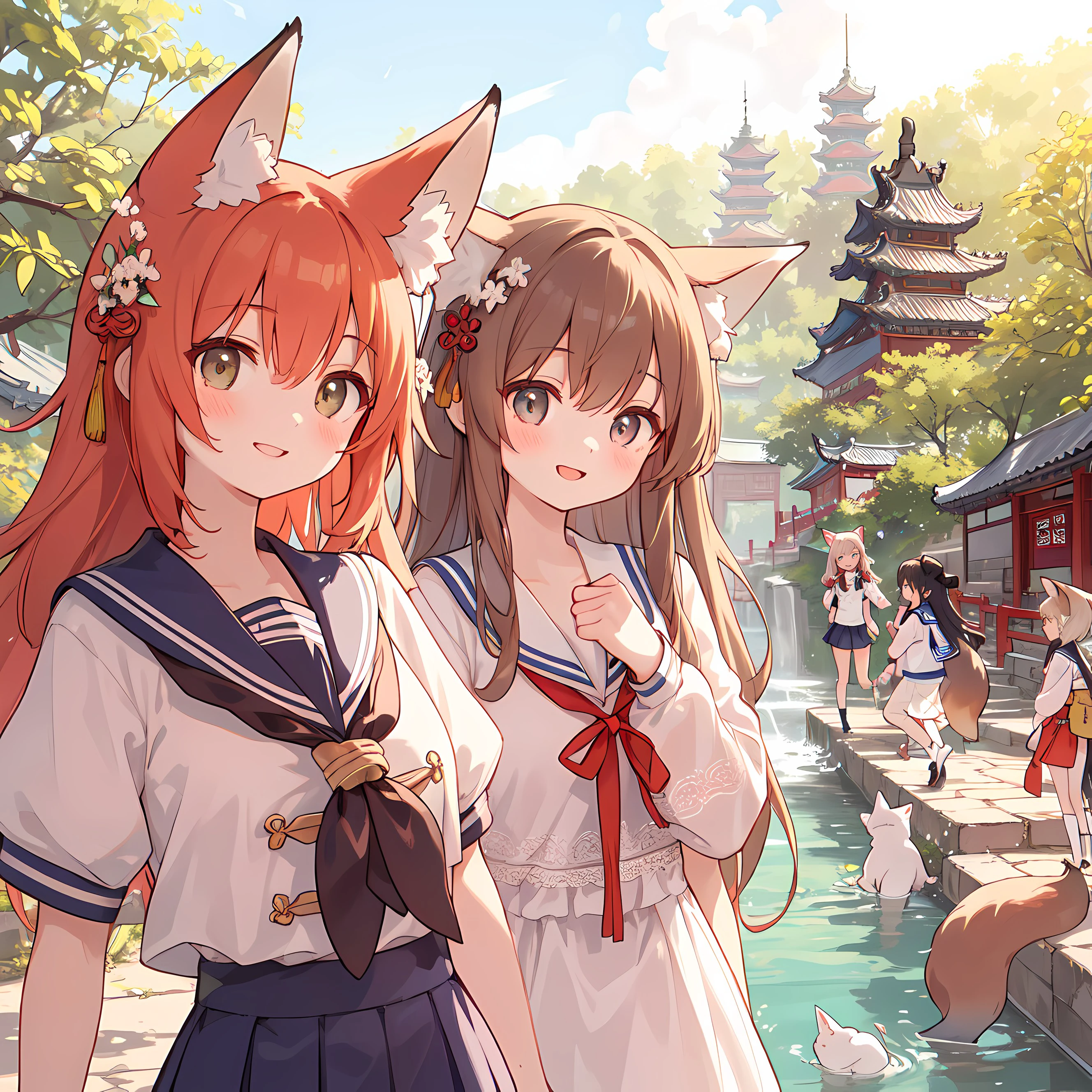 古都と狐少女