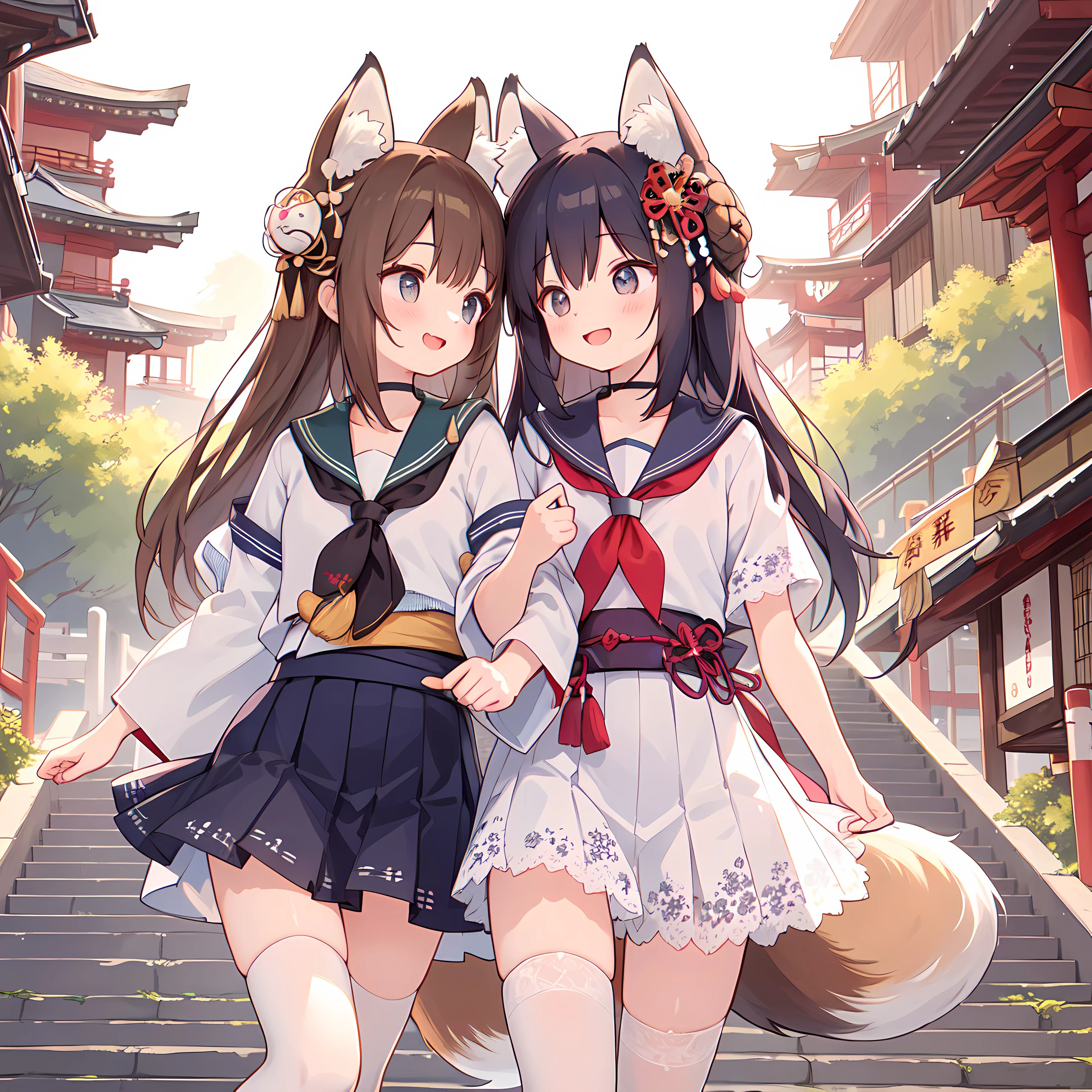 古都と狐少女
