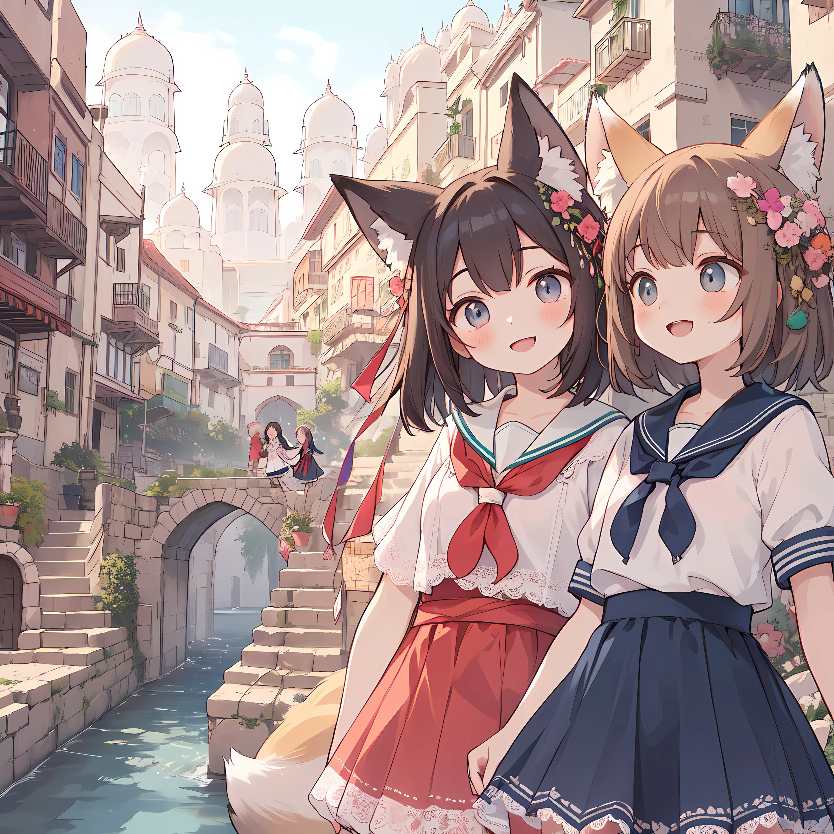 古都と狐少女