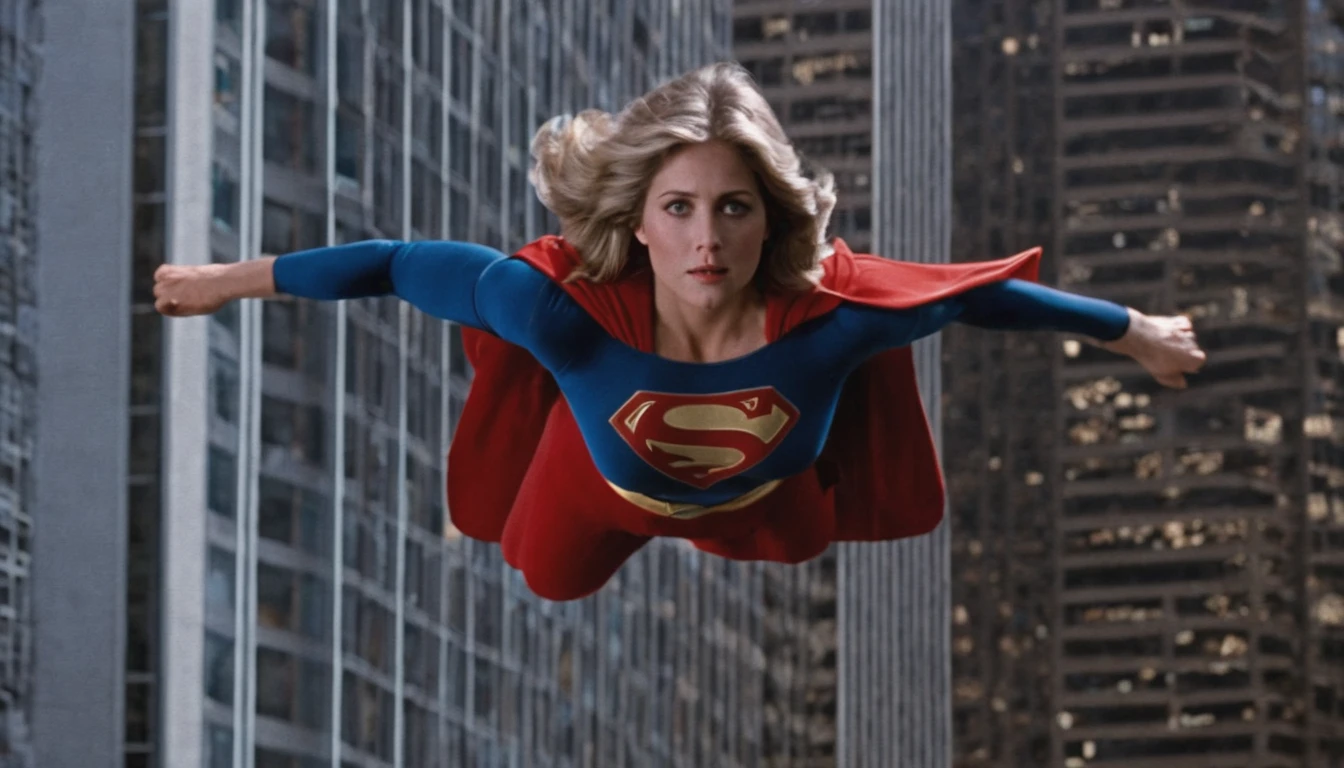 Supergirl flying 