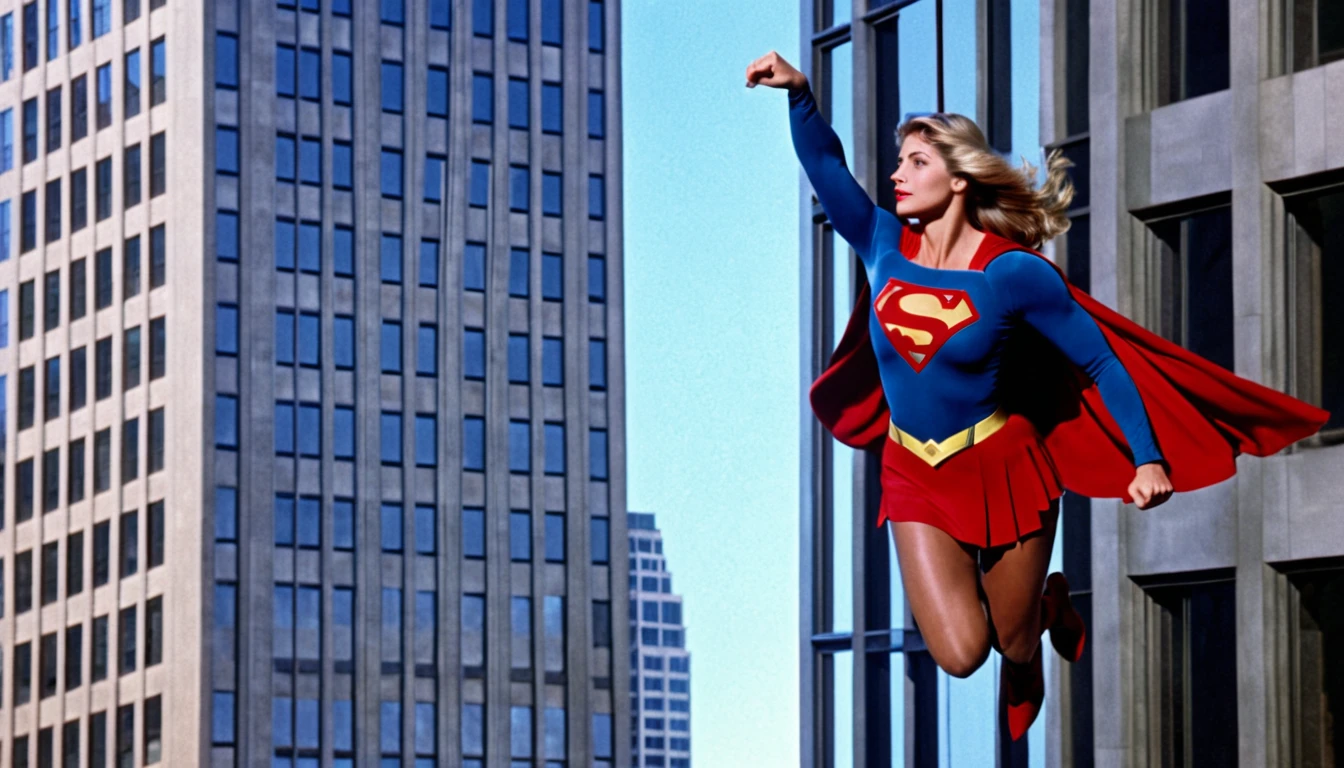 Supergirl flying 
