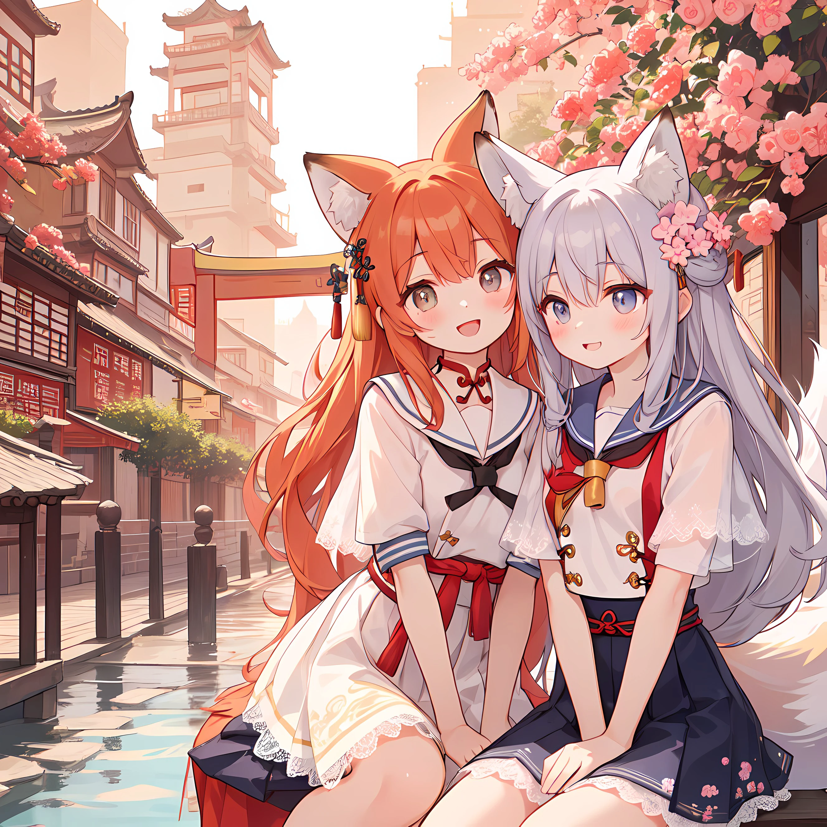 古都と狐少女