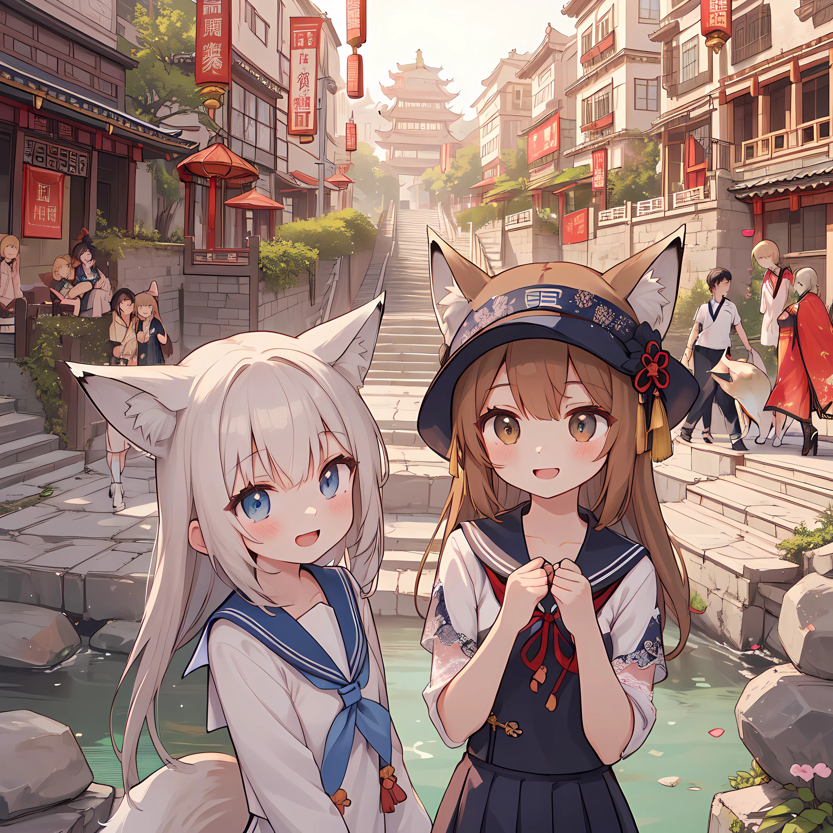 古都と狐少女