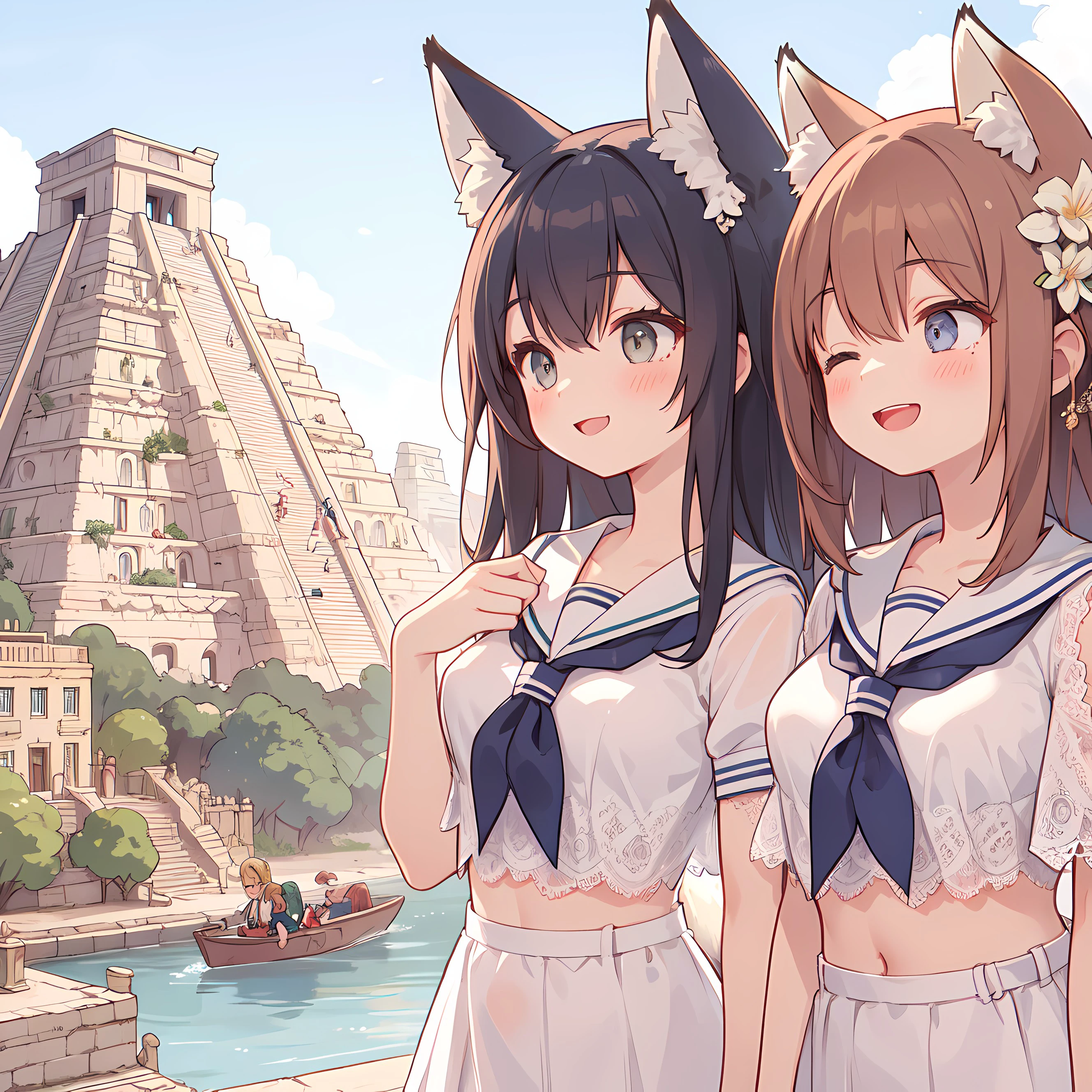古都と狐少女