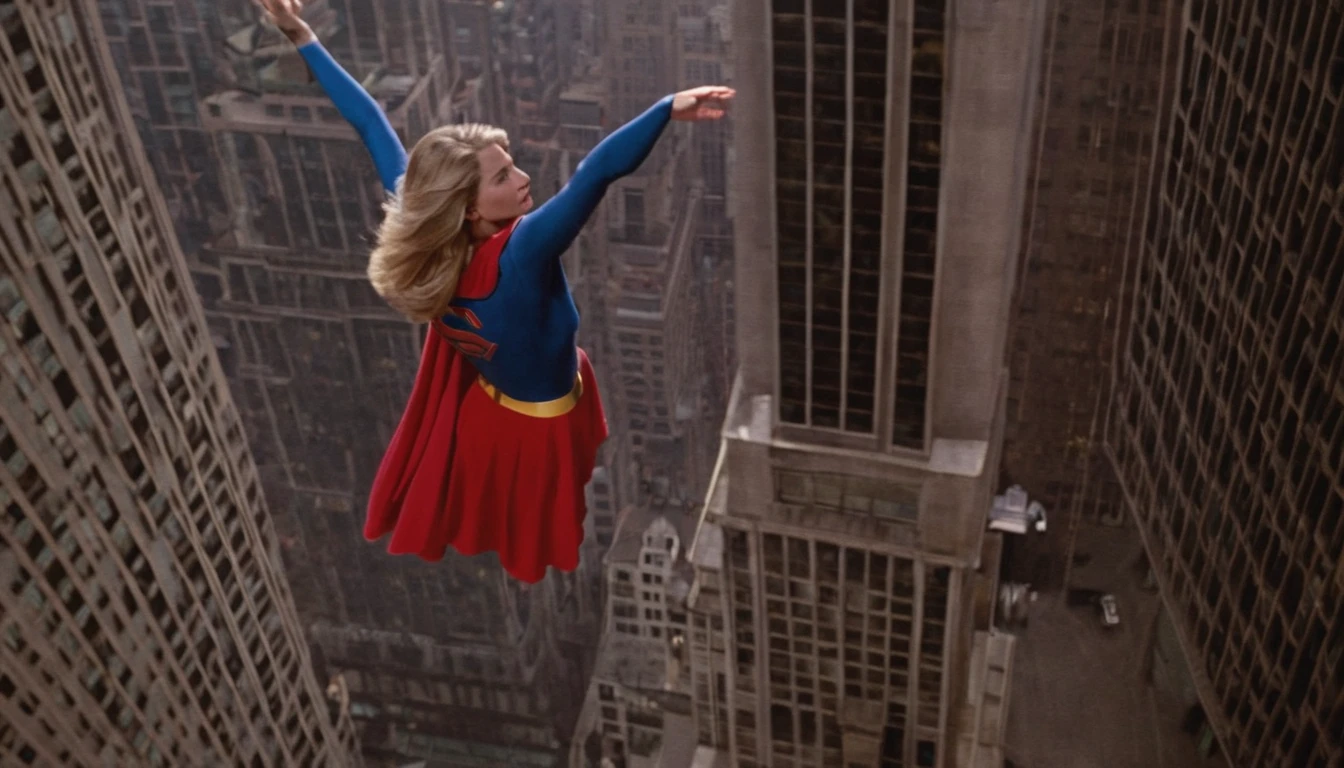 Supergirl flying 