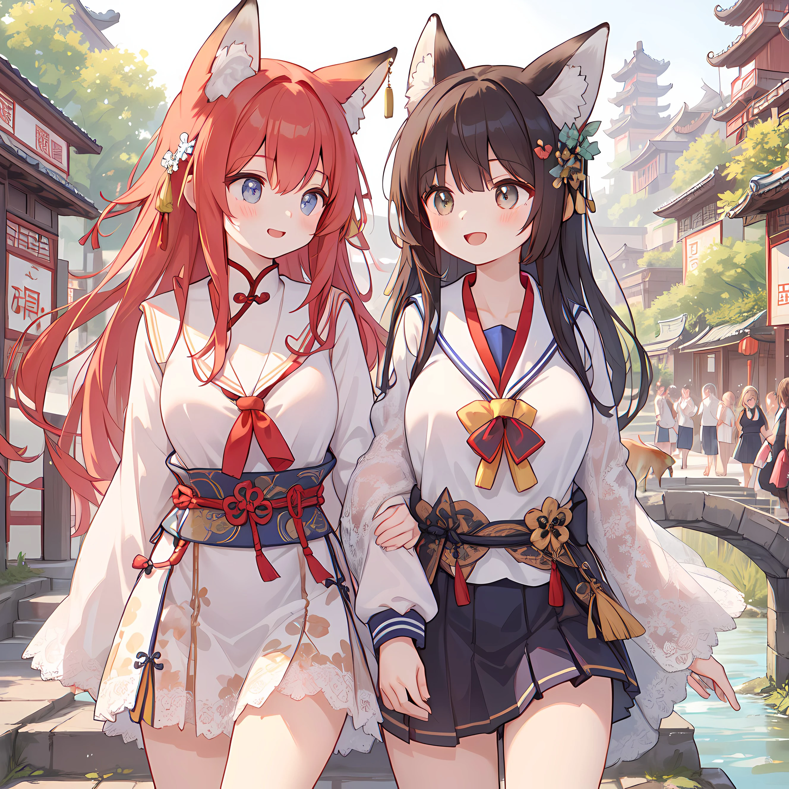 古都と狐少女