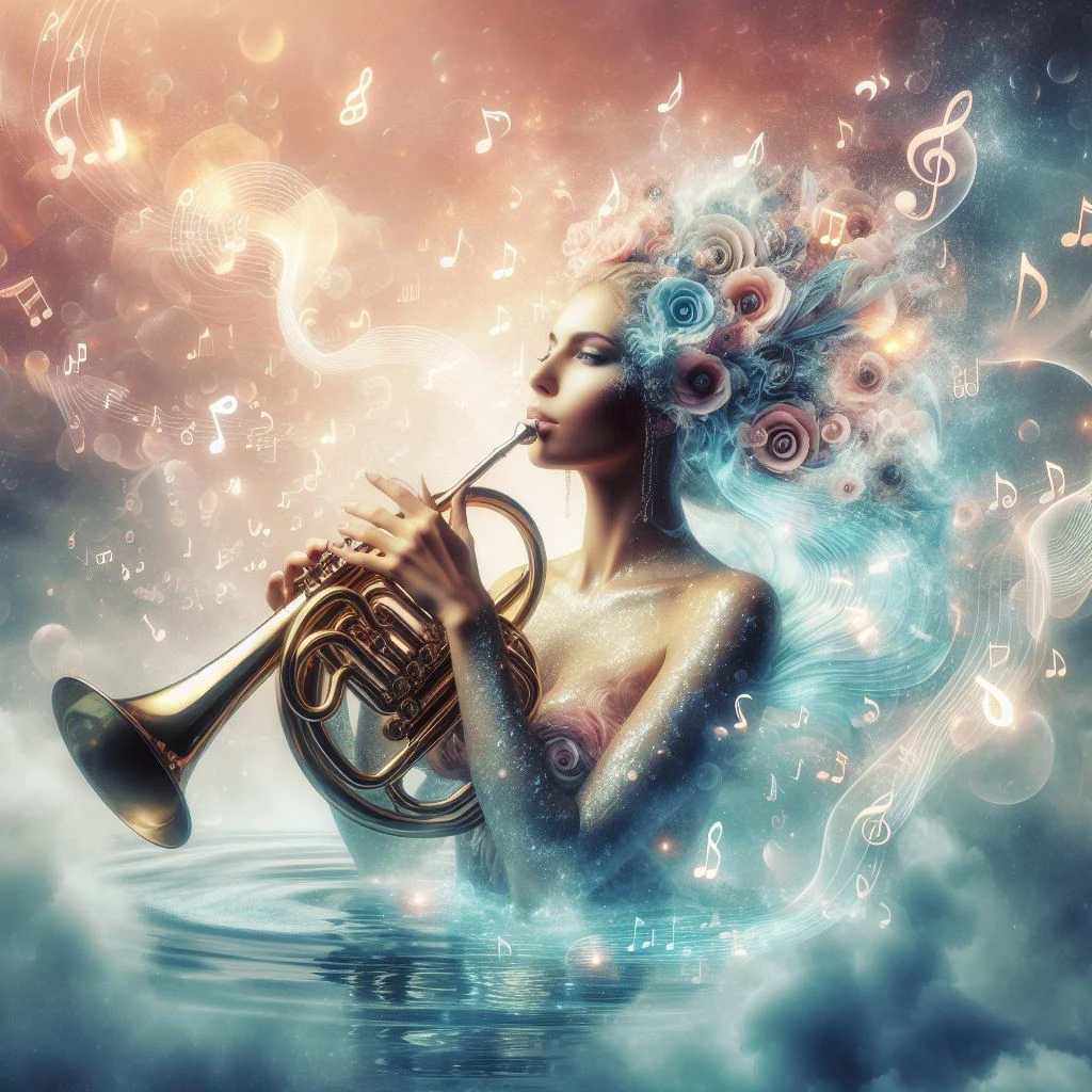 a girl is playing a liquid music