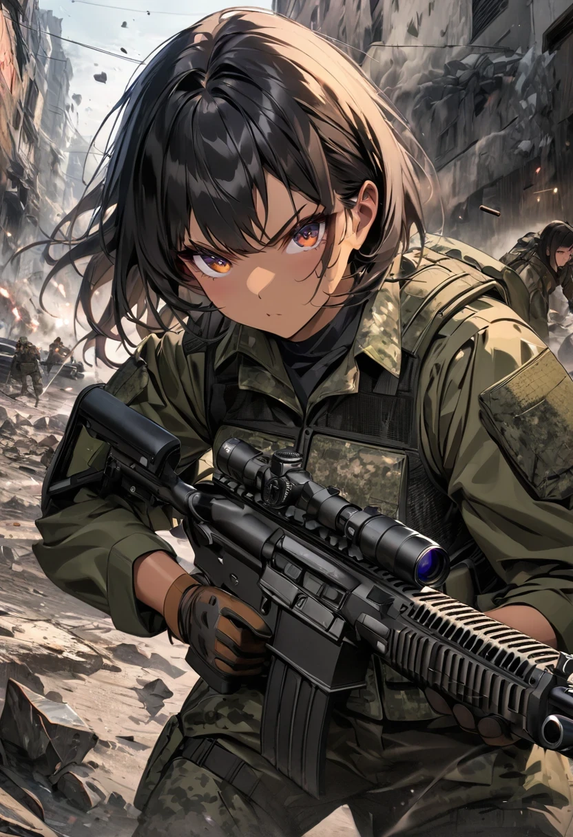 Filipina Soldier - Character Design- Animagine XL