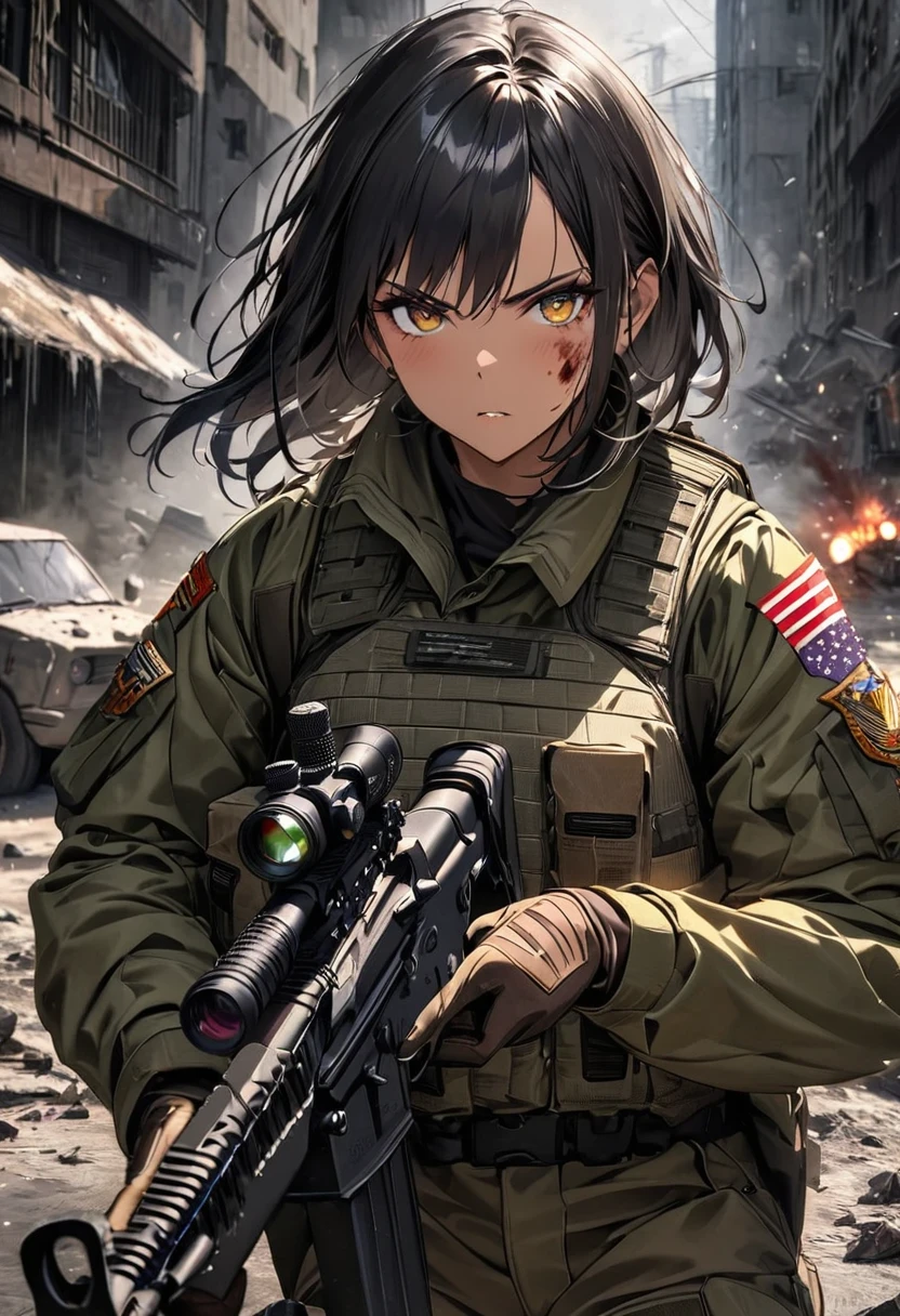 Filipina Soldier - Character Design- Animagine XL
