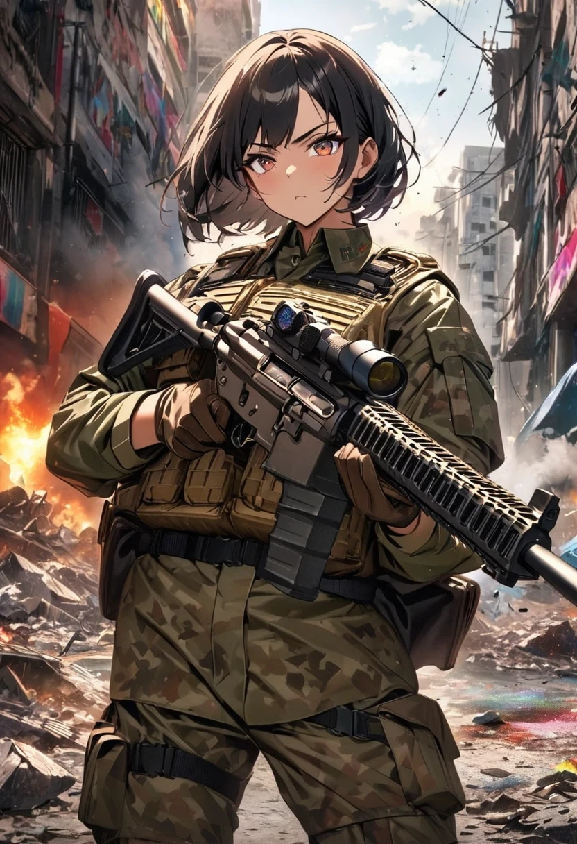 Filipina Soldier - Character Design- Animagine XL