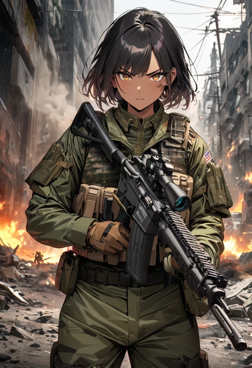 Filipina Soldier - Character Design- Animagine XL
