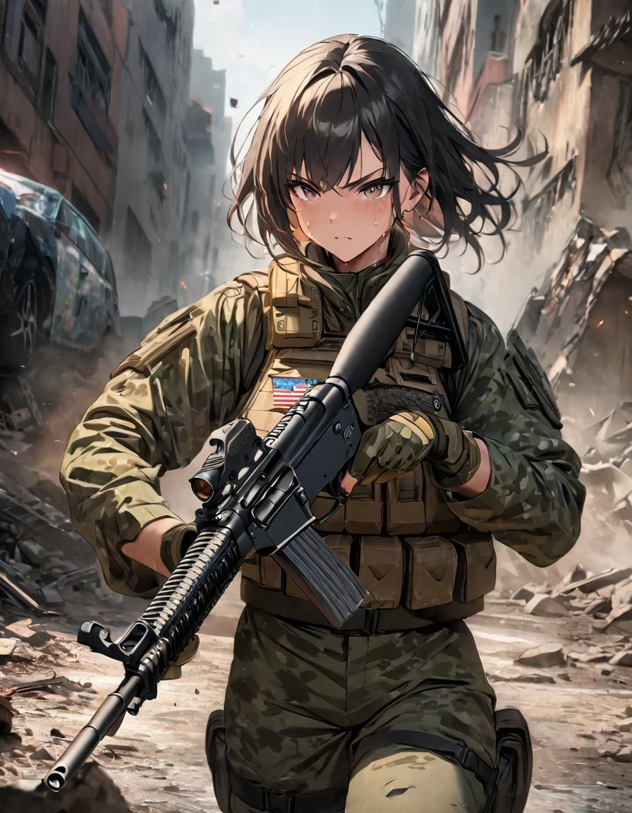 Filipina Soldier - Character Design- Animagine XL
