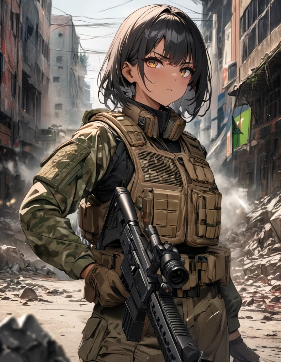 Filipina Soldier - Character Design- Animagine XL