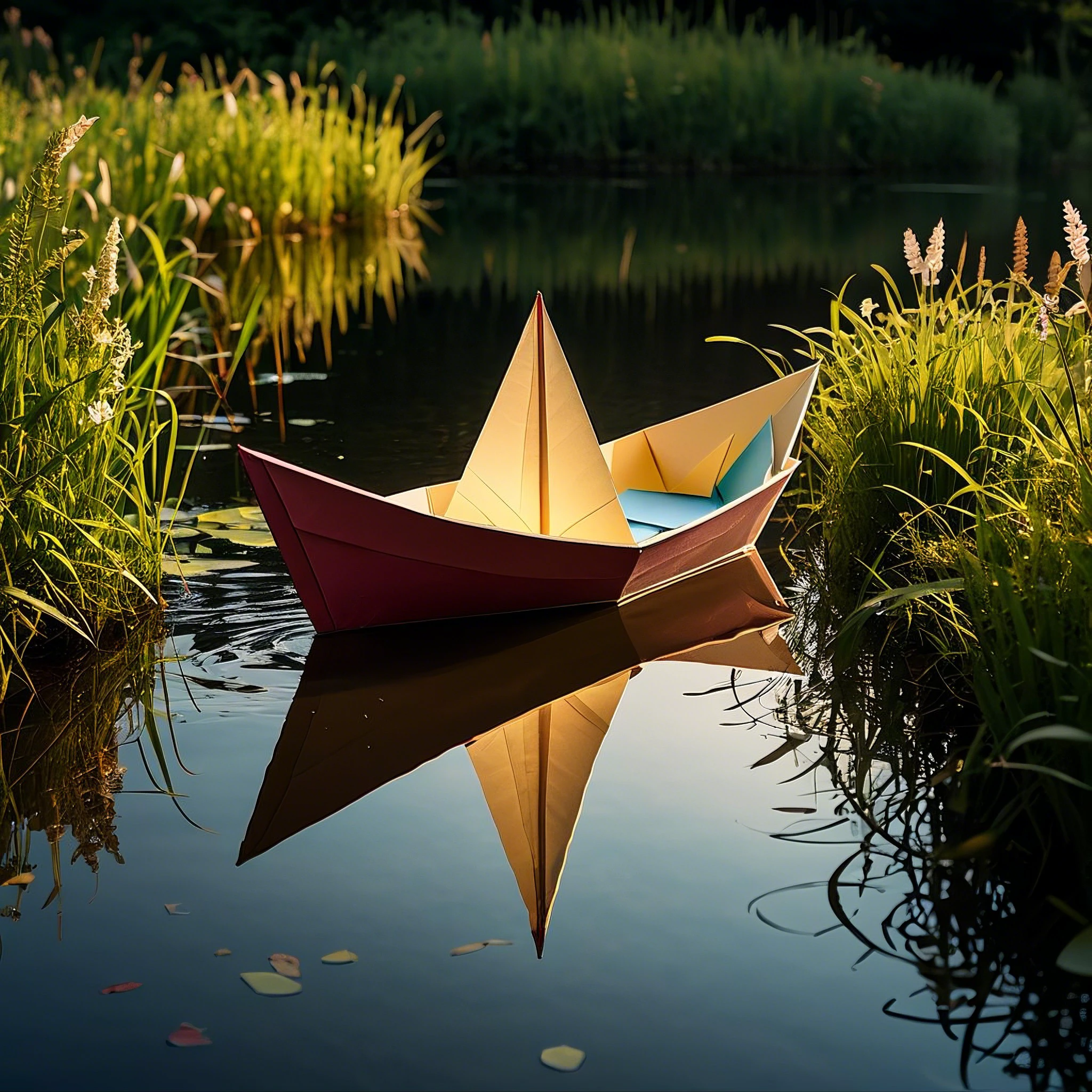 Evening Pond/傍晚的池塘/夕暮れの池