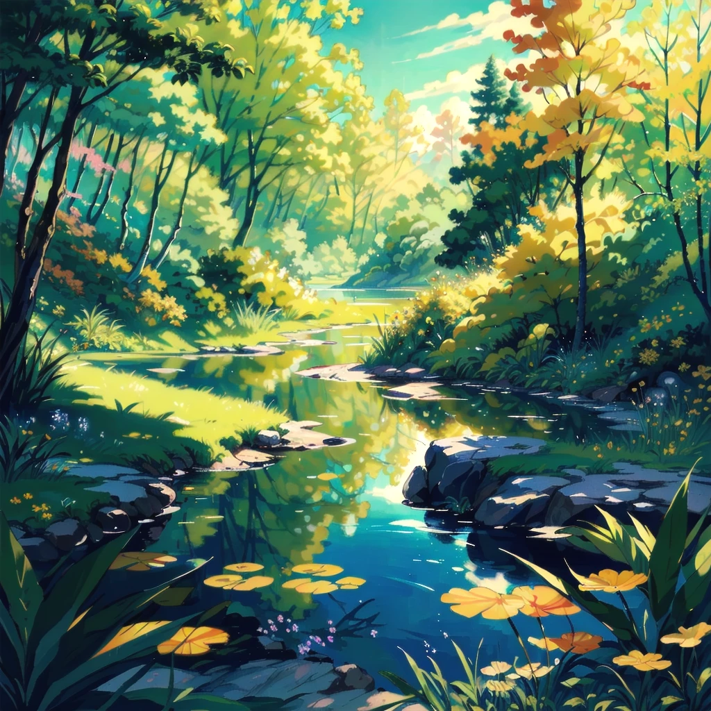 Evening Pond/傍晚的池塘/夕暮れの池