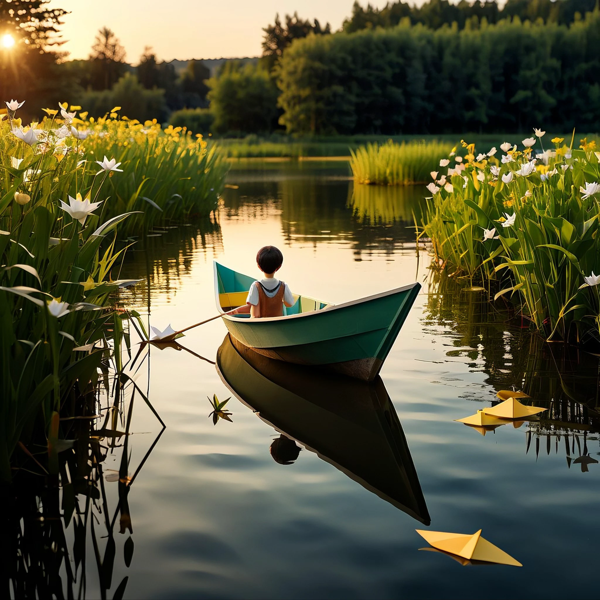 Evening Pond/傍晚的池塘/夕暮れの池