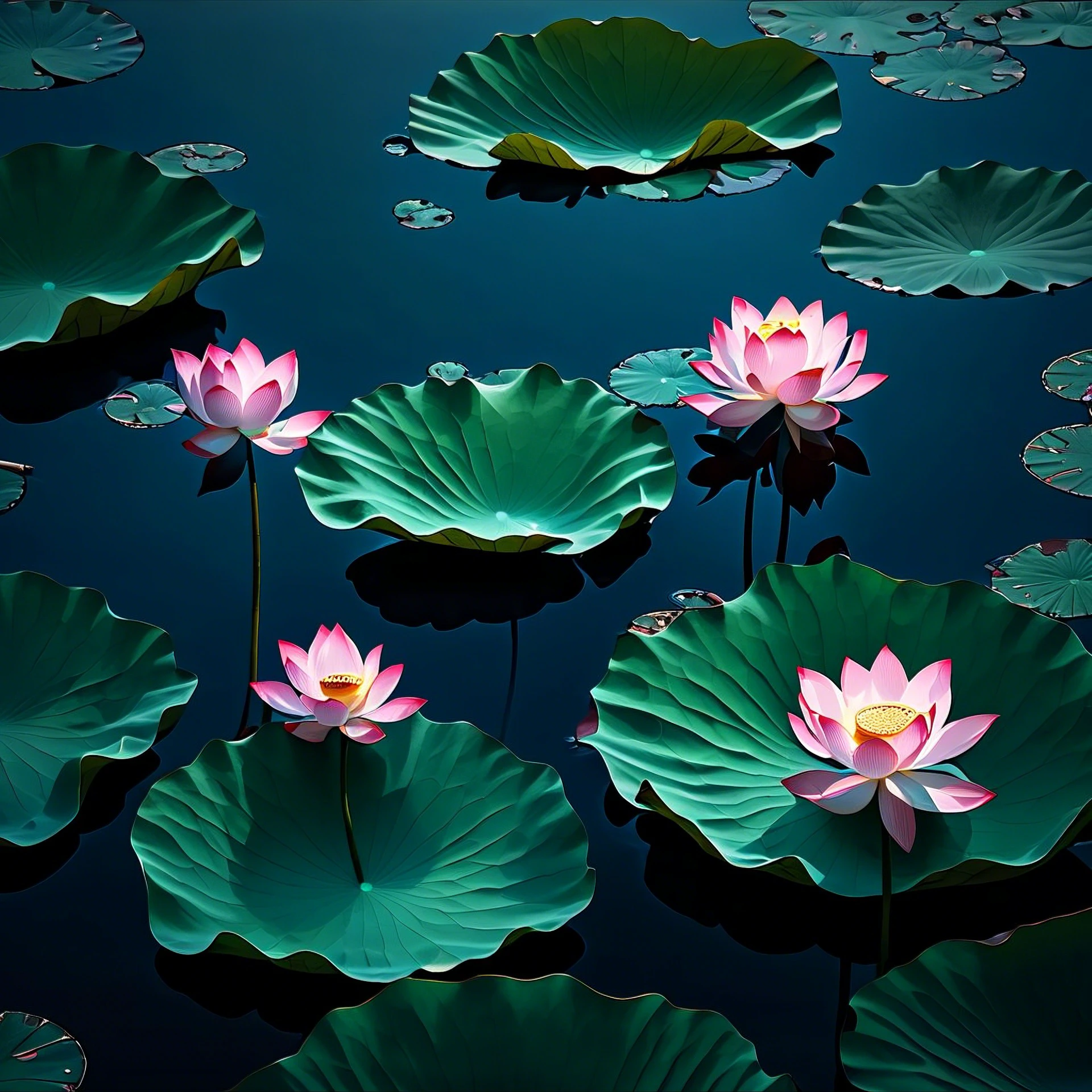 Evening Pond/傍晚的池塘/夕暮れの池