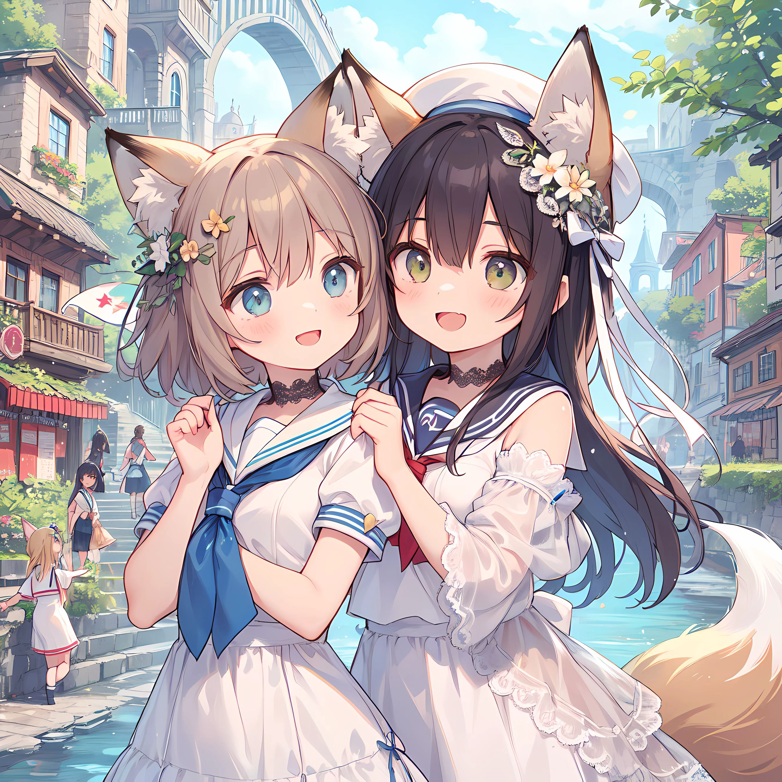 古都と狐少女