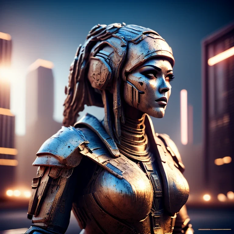 Mechanical robot woman
