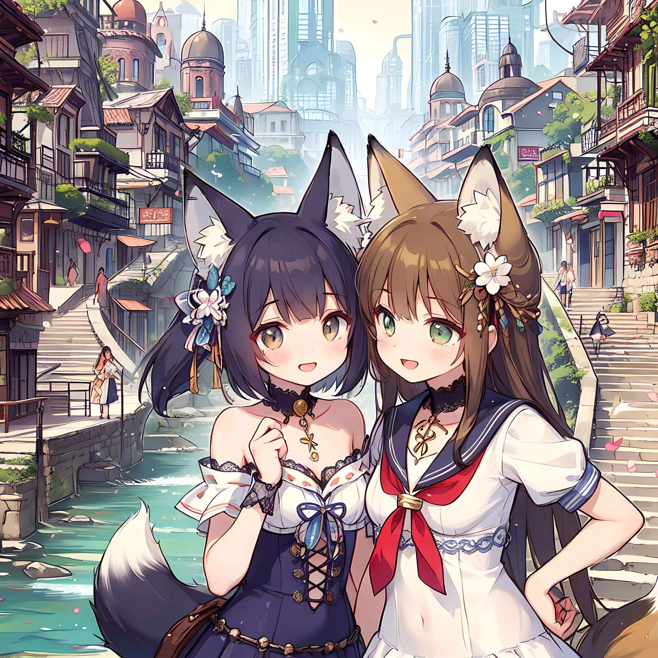古都と狐少女