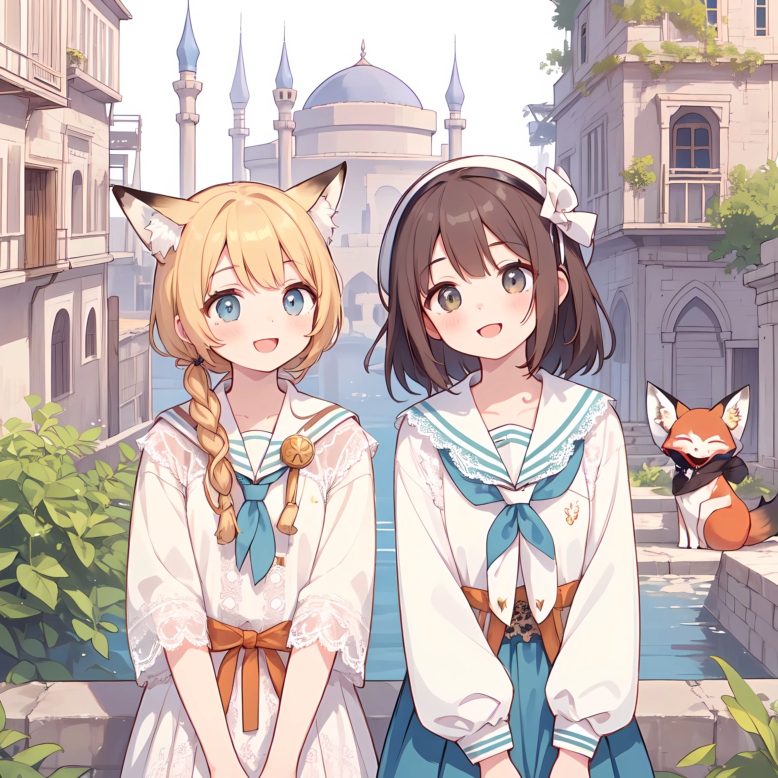 古都と狐少女