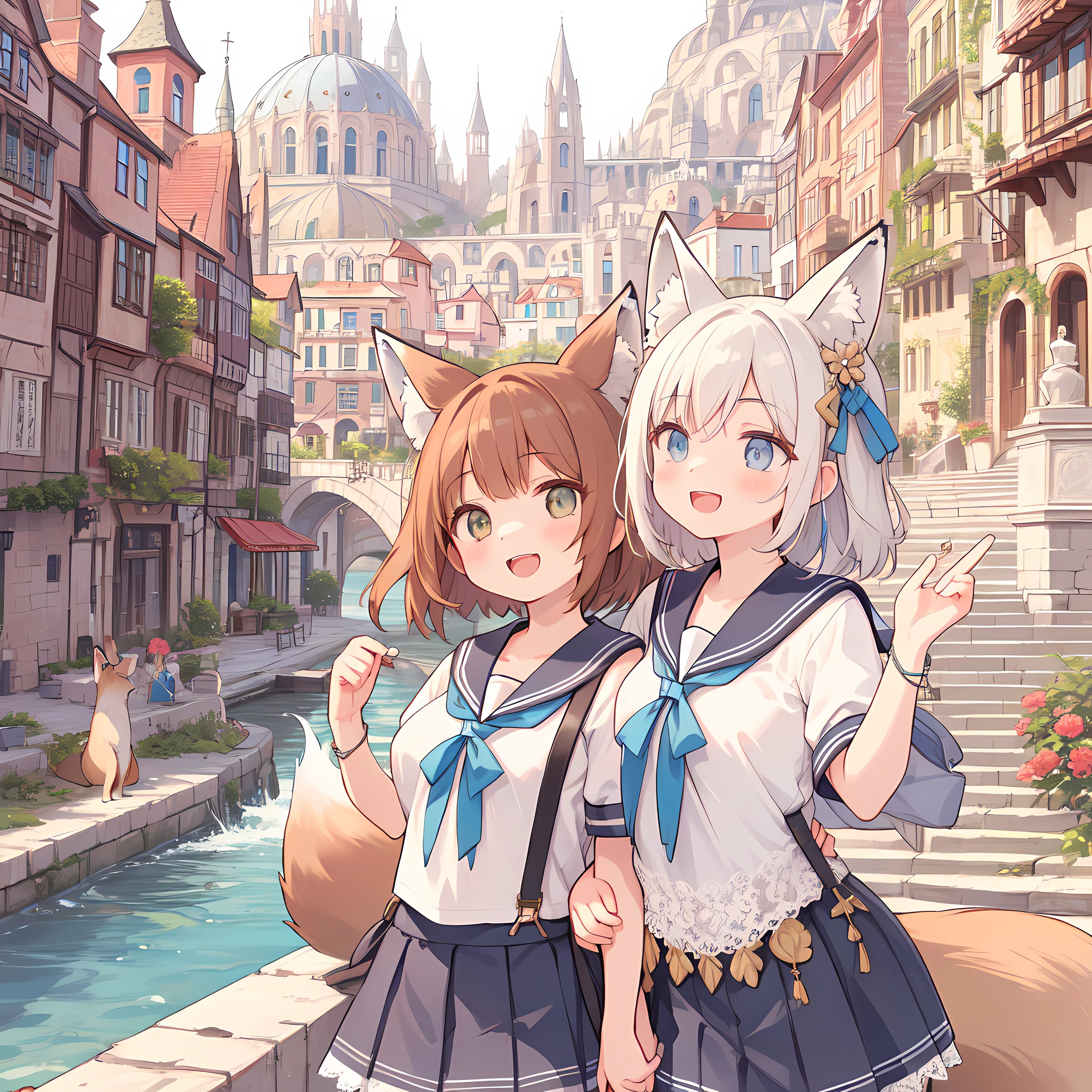 古都と狐少女