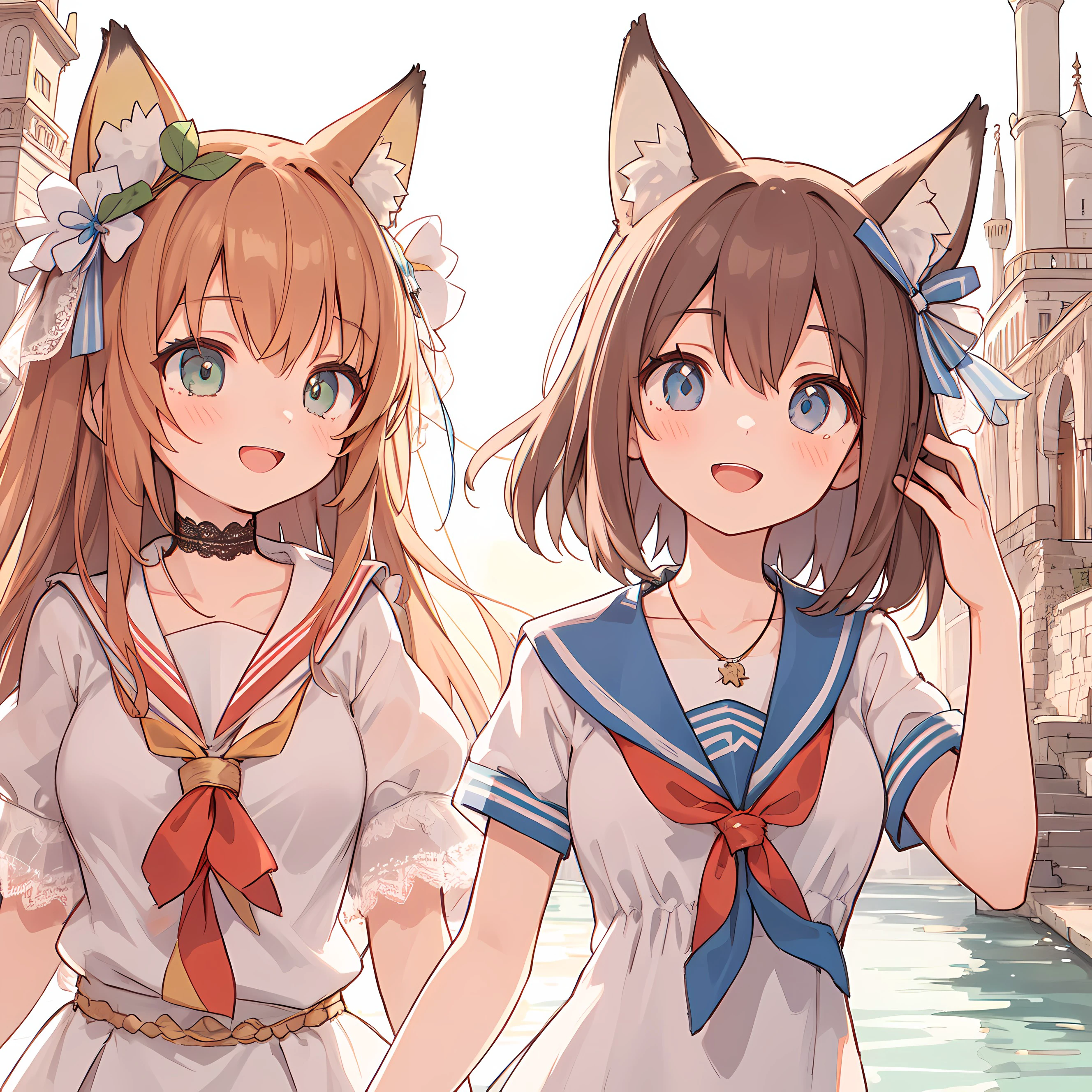 古都と狐少女