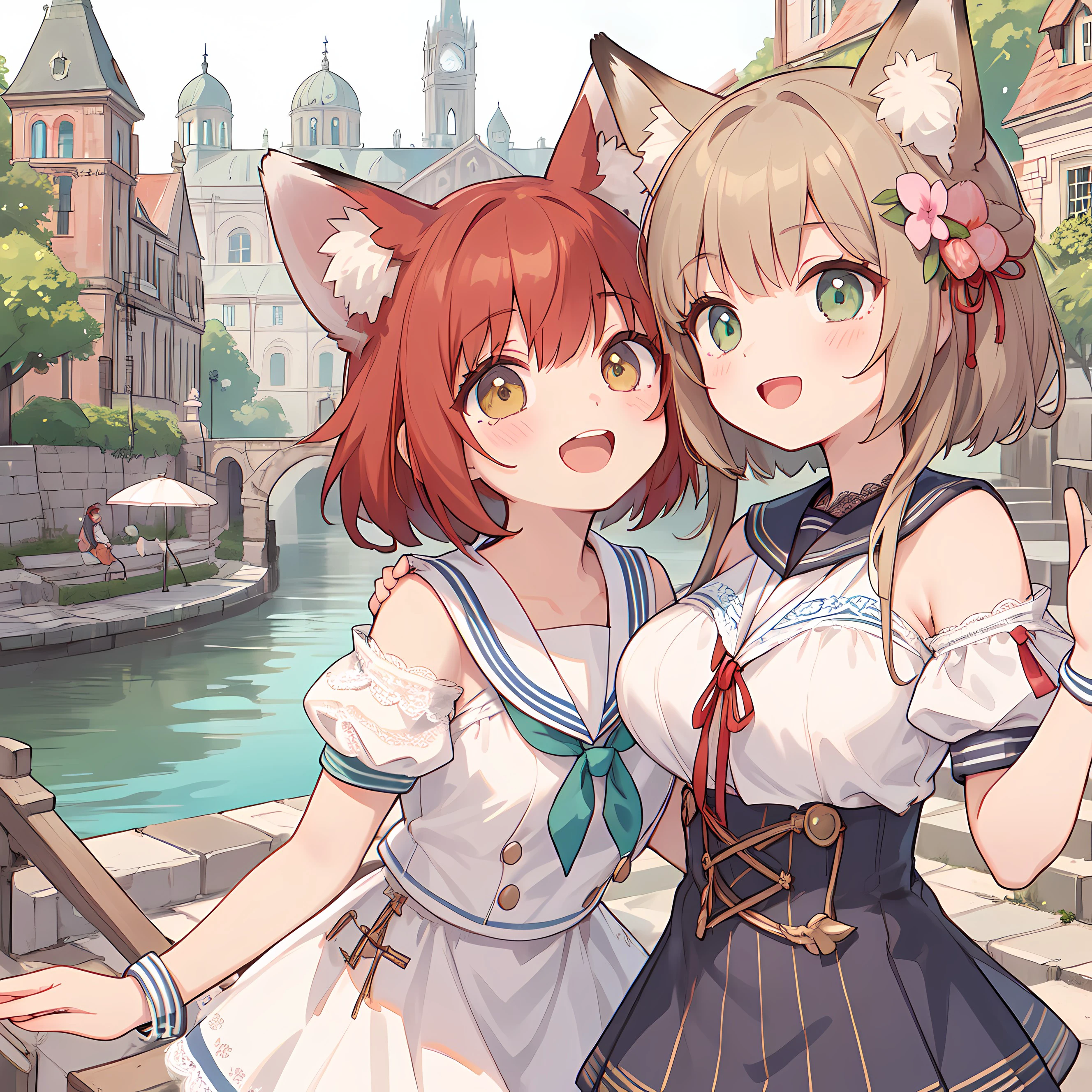 古都と狐少女