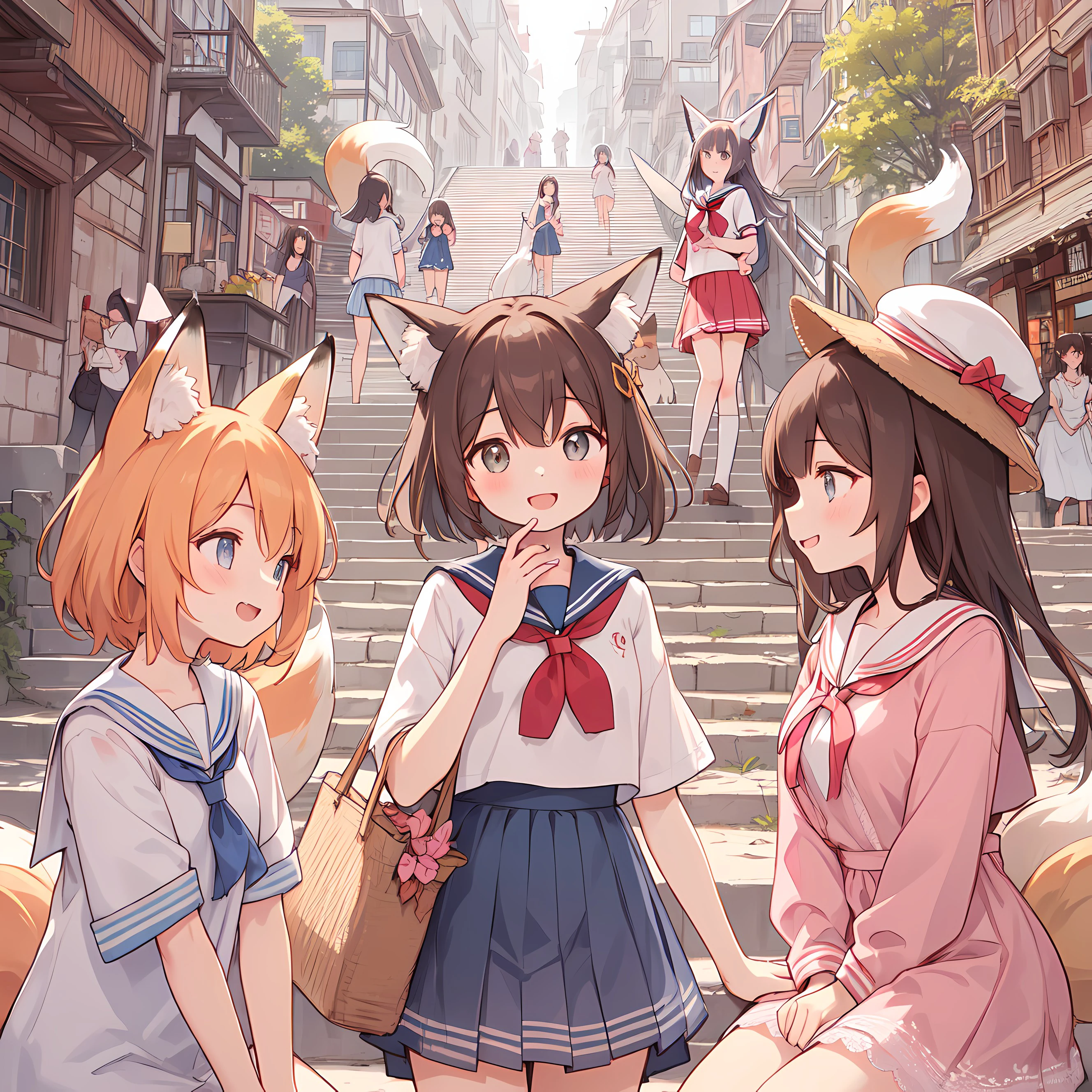 古都と狐少女