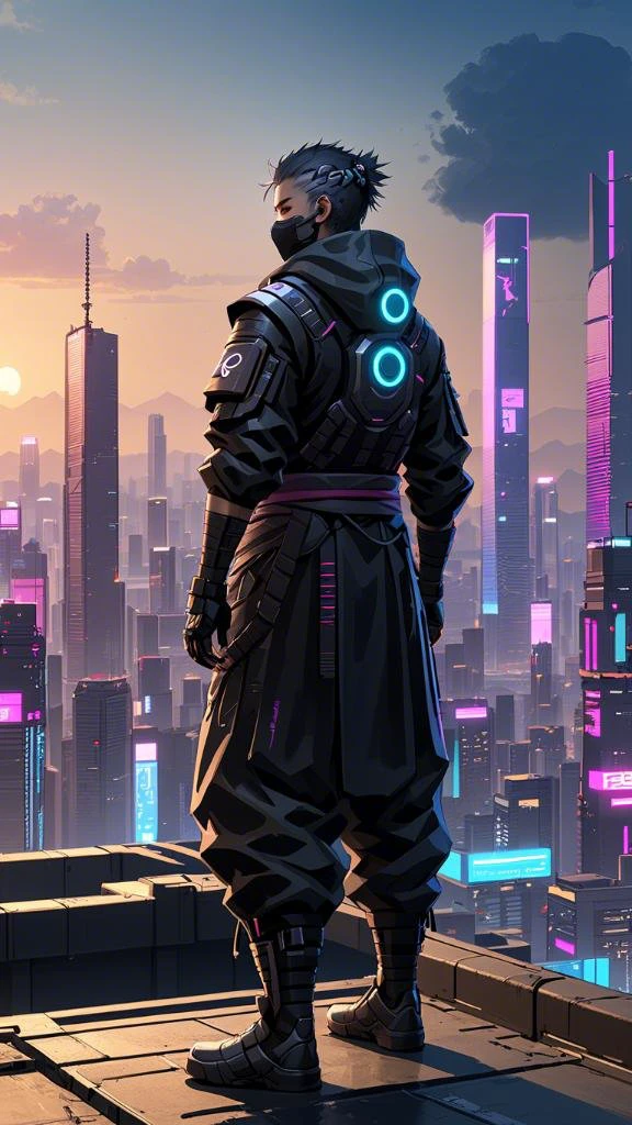 Standing on Rooftop/站在天台的人/屋上に立つ人