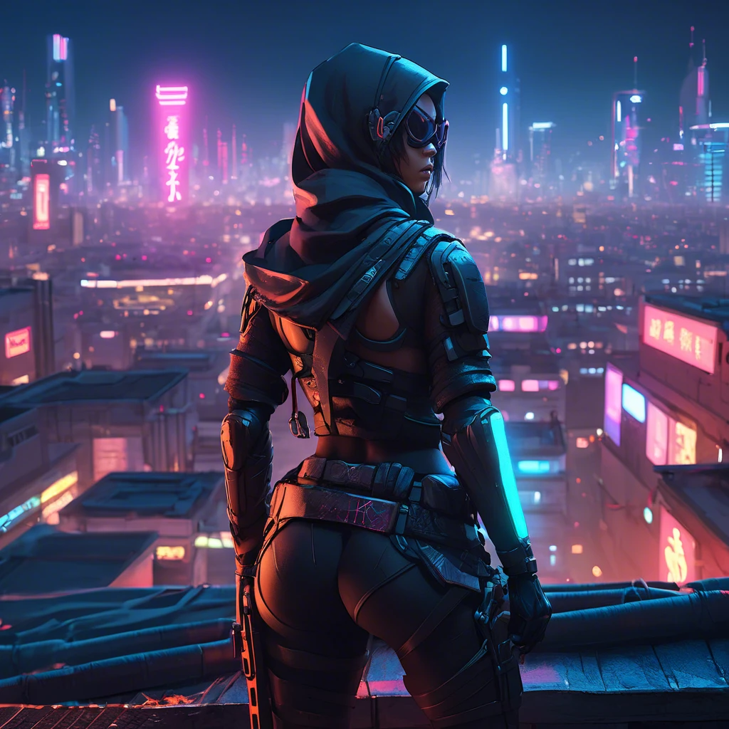 Standing on Rooftop/站在天台的人/屋上に立つ人