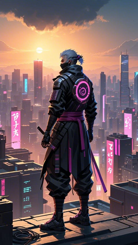 Standing on Rooftop/站在天台的人/屋上に立つ人