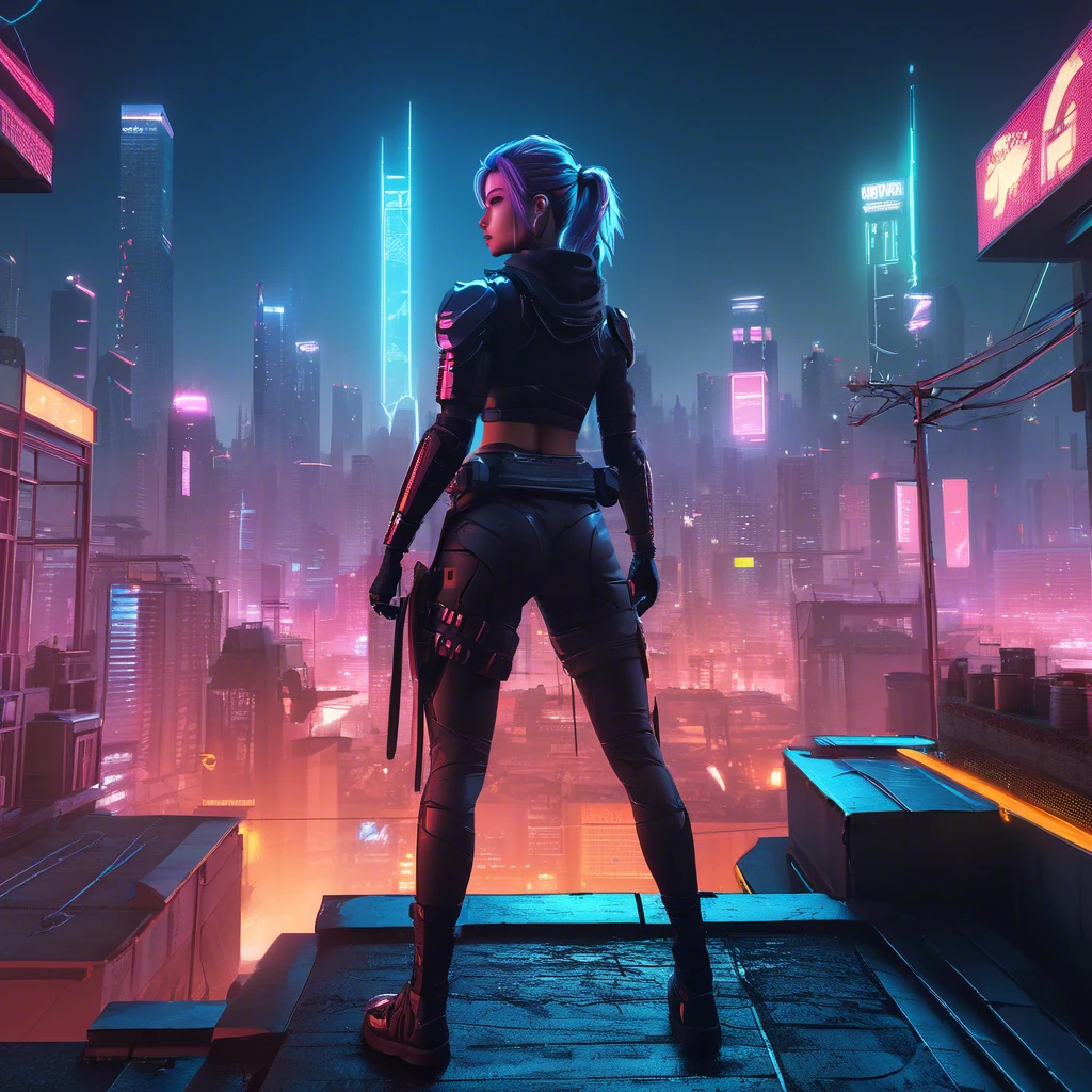 Standing on Rooftop/站在天台的人/屋上に立つ人