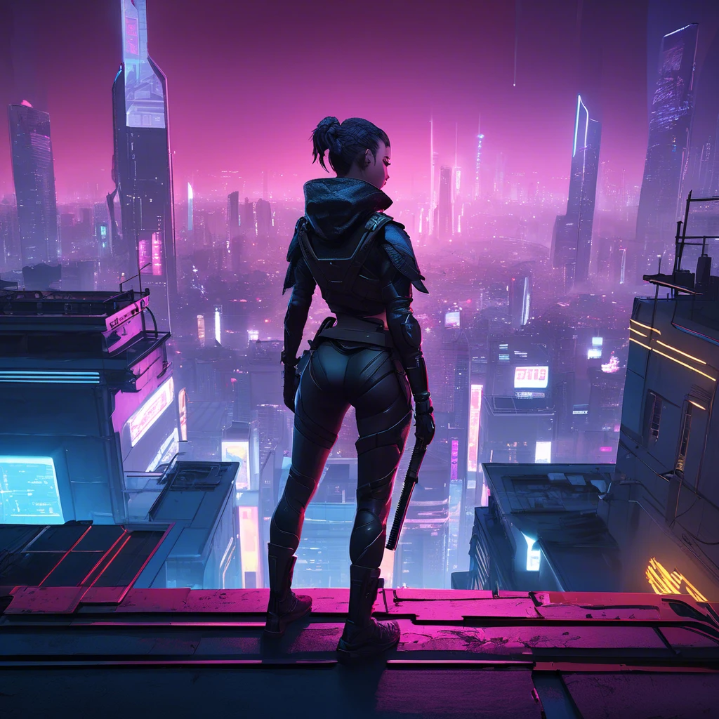 Standing on Rooftop/站在天台的人/屋上に立つ人