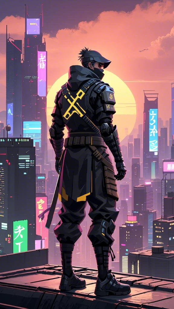 Standing on Rooftop/站在天台的人/屋上に立つ人