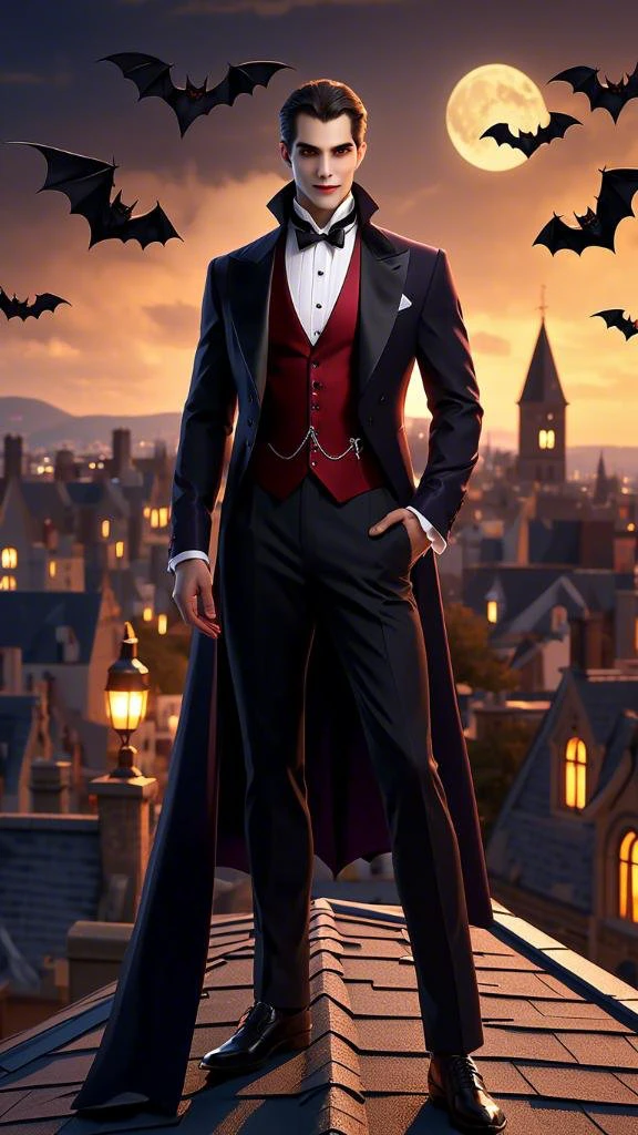 Standing on Rooftop/站在天台的人/屋上に立つ人