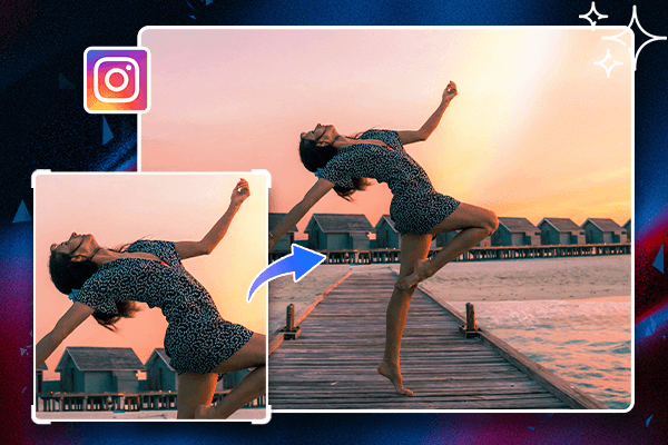 extend an image from square to rectangle for instagram