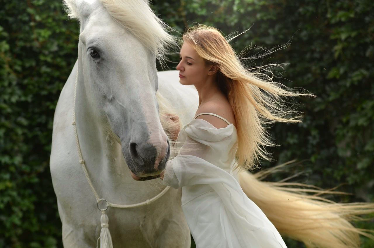 Cavalo Branco e Ruiva