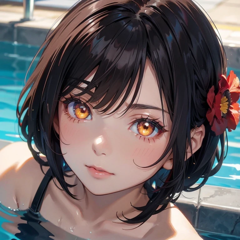 プールに入ってる小澪