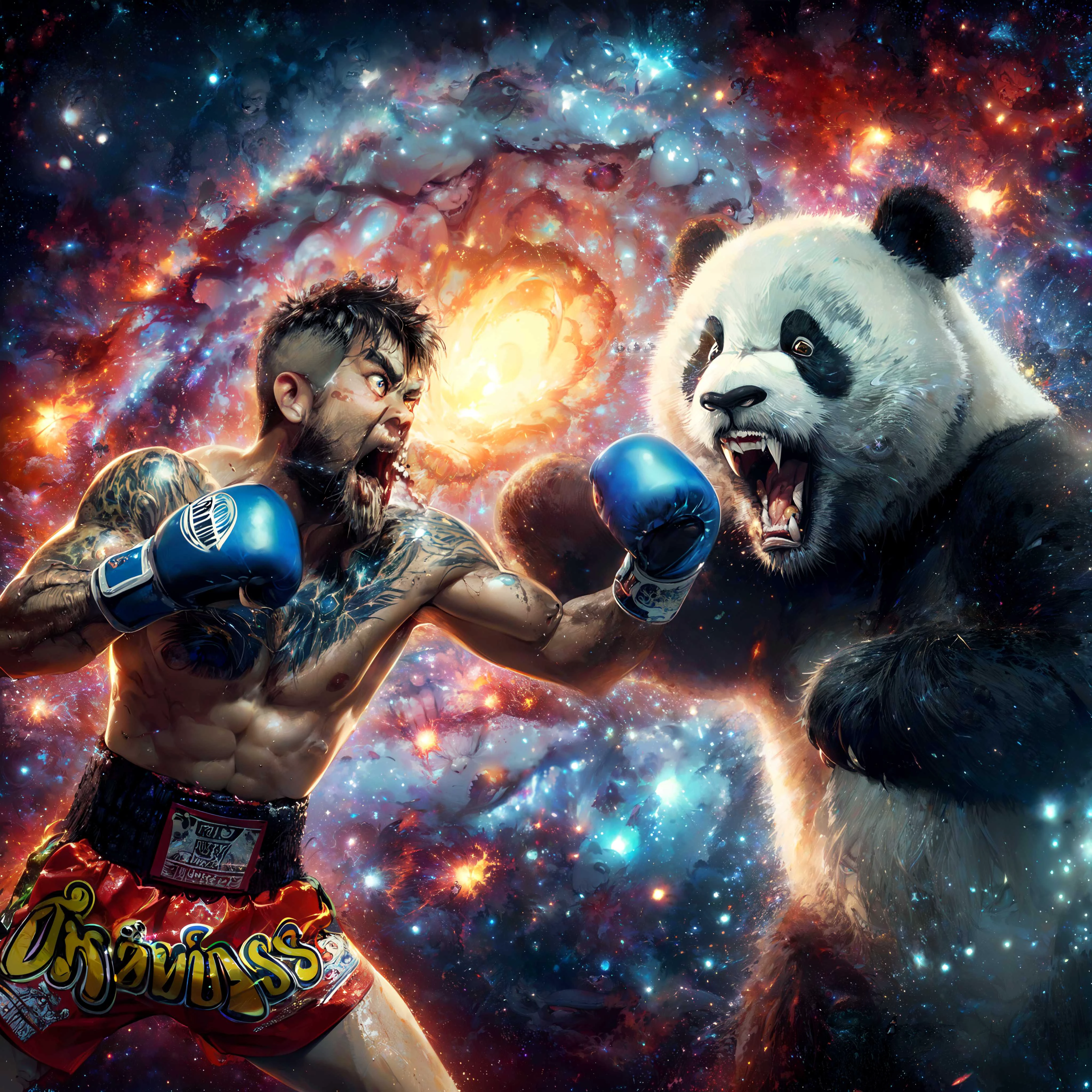 ムエタイファイターvs恐怖の人喰いパンダvs宇宙戦争