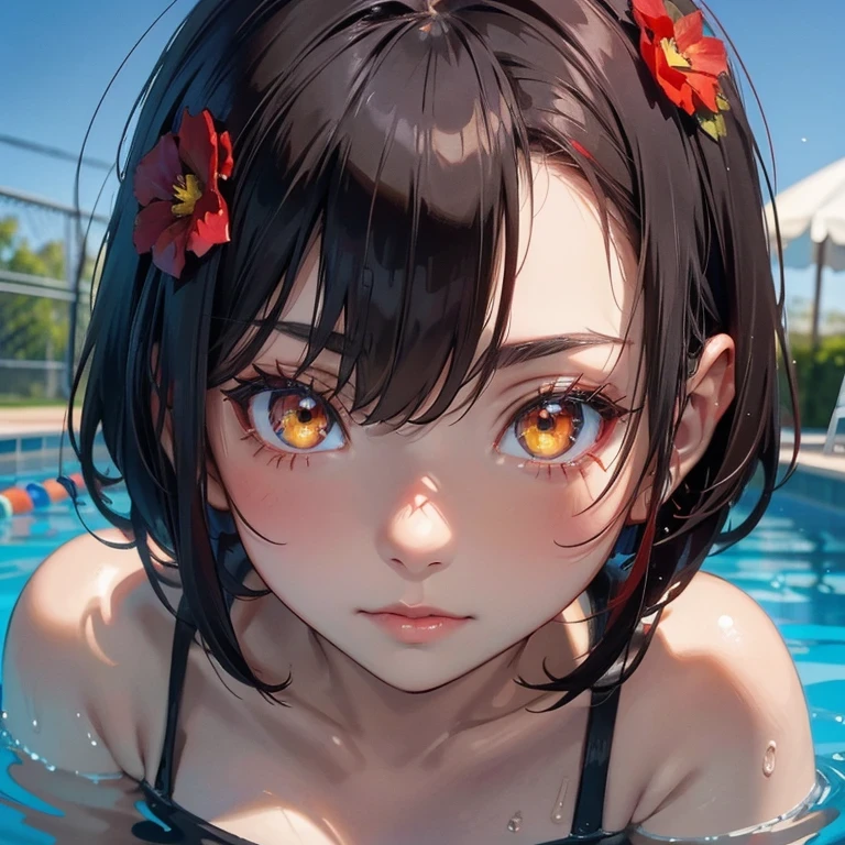プールに入ってる小澪