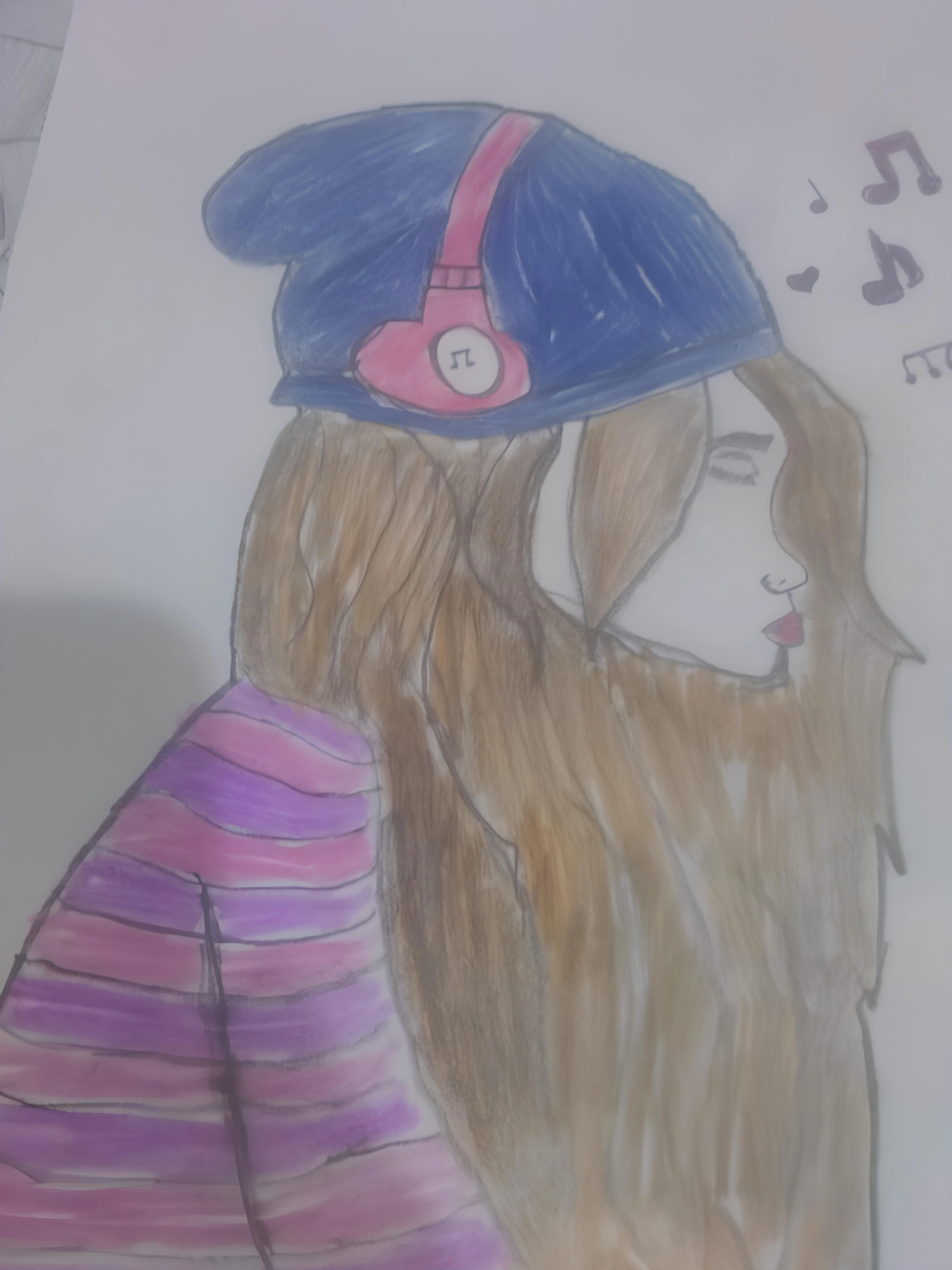 Picture of girl listening to music
