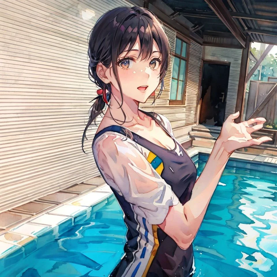 濡れ透けシャツ?先輩