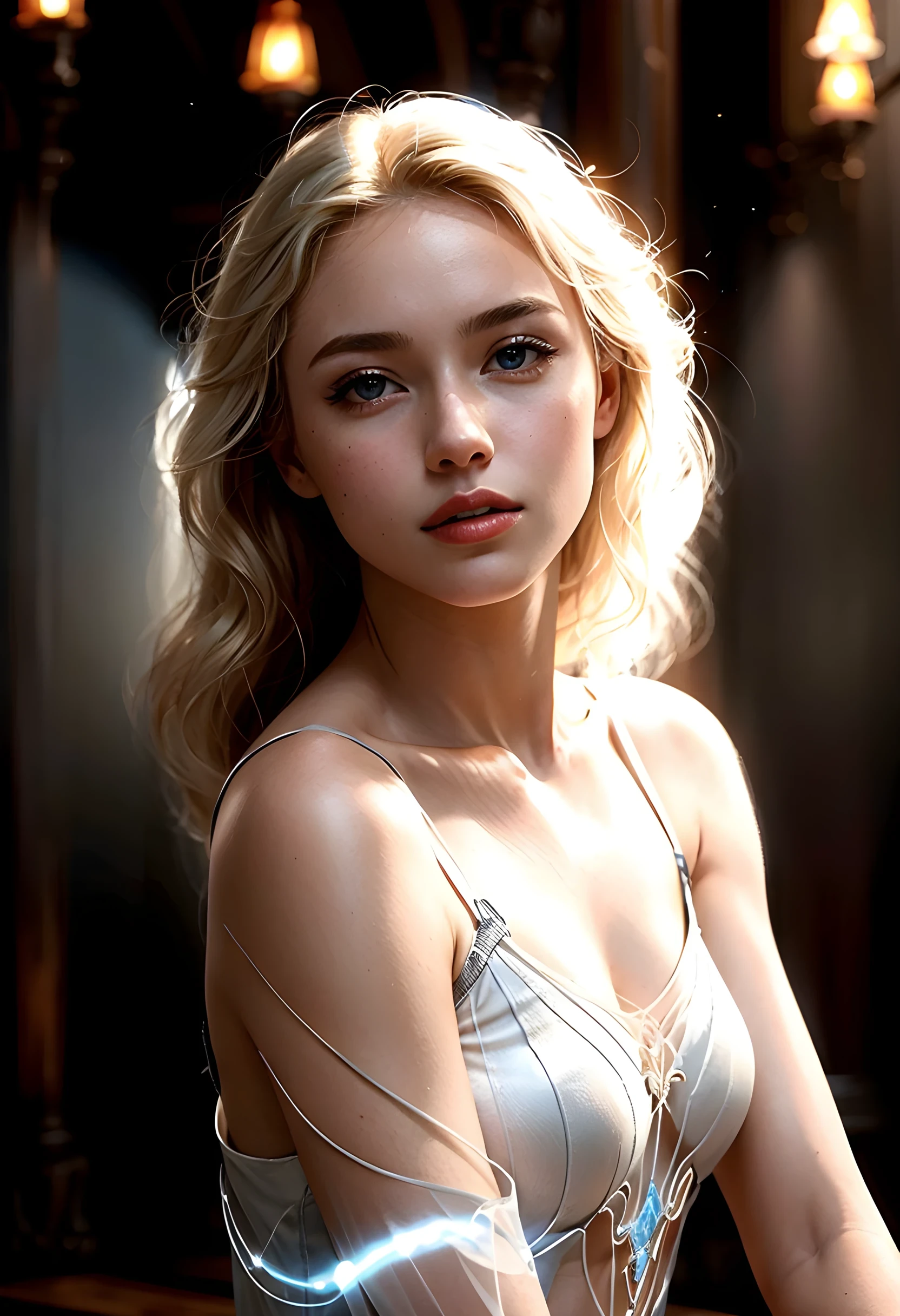 S_blonde hair woman-Cinematic Style