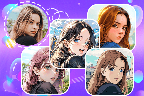 Apply different styles of AI anime filters